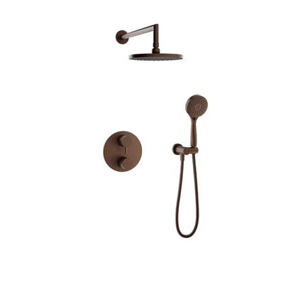 Baril Zip B66 Complete Thermostatic Pressure-Balanced Shower Kit with Head & Hand Shower - Venetian Bronze