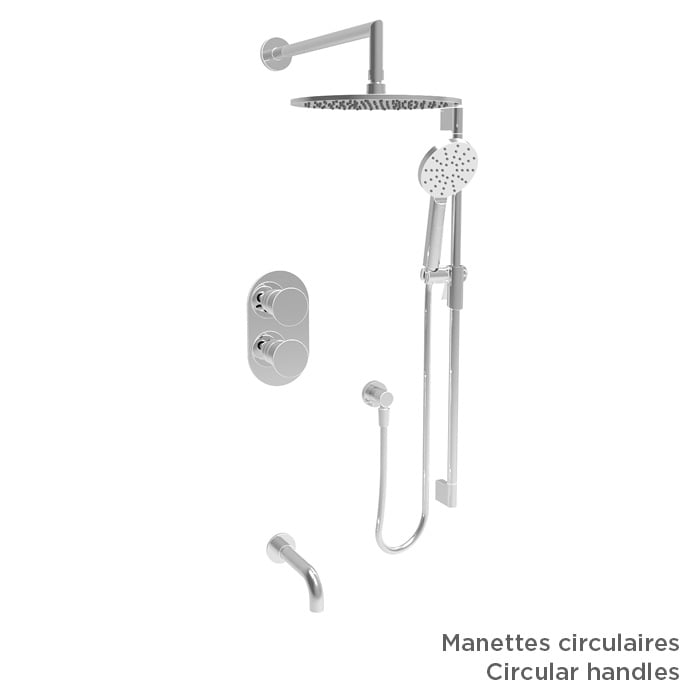 Baril TRO-4303-80 - Chrome - shown with optional M80-9520-110-CC handle kit, sold separately; rough-in sold separately