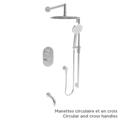 Baril TRO-4303-80 - Chrome - shown with optional M80-9520-120-CC handle kit, sold separately; rough-in sold separately