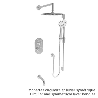 Baril TRO-4303-80 - Chrome - shown with optional M80-9520-130-CC handle kit, sold separately; rough-in sold separately