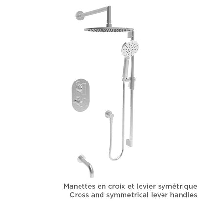 Baril TRO-4303-80 - Chrome - shown with optional M80-9520-230-CC handle kit, sold separately; rough-in sold separately