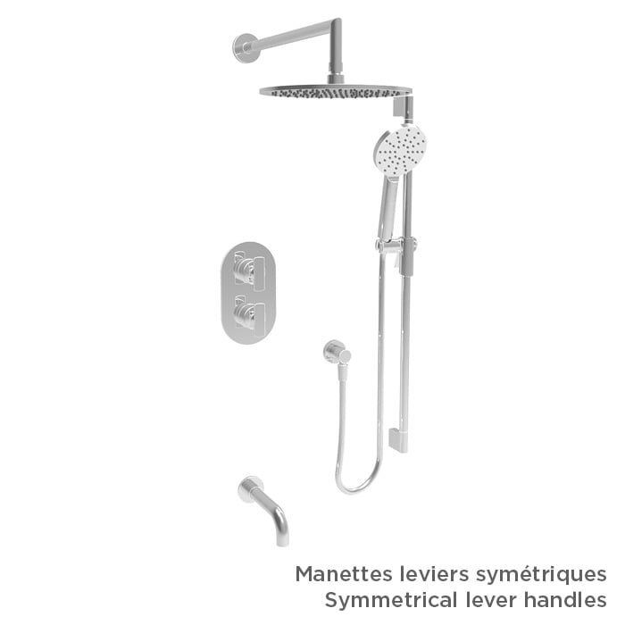 Baril TRO-4303-80 - Chrome - shown with optional M80-9520-330-CC handle kit, sold separately; rough-in sold separately