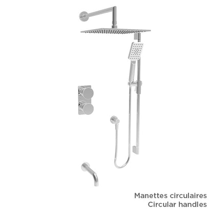 Baril TRO-4304-80 - Chrome - shown with optional M80-9520-110-CC handle kit, sold separately; rough-in sold separately