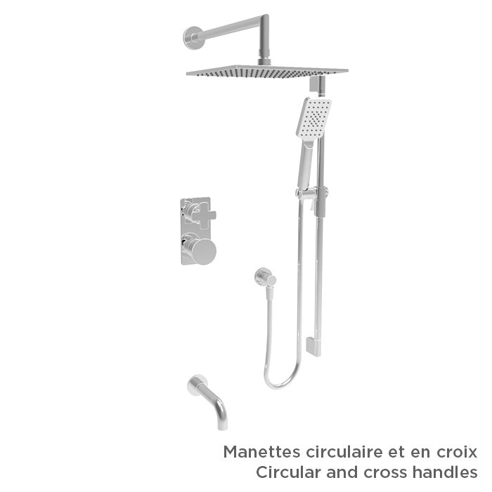 Baril TRO-4304-80 - Chrome - shown with optional M80-9520-120-CC handle kit, sold separately; rough-in sold separately