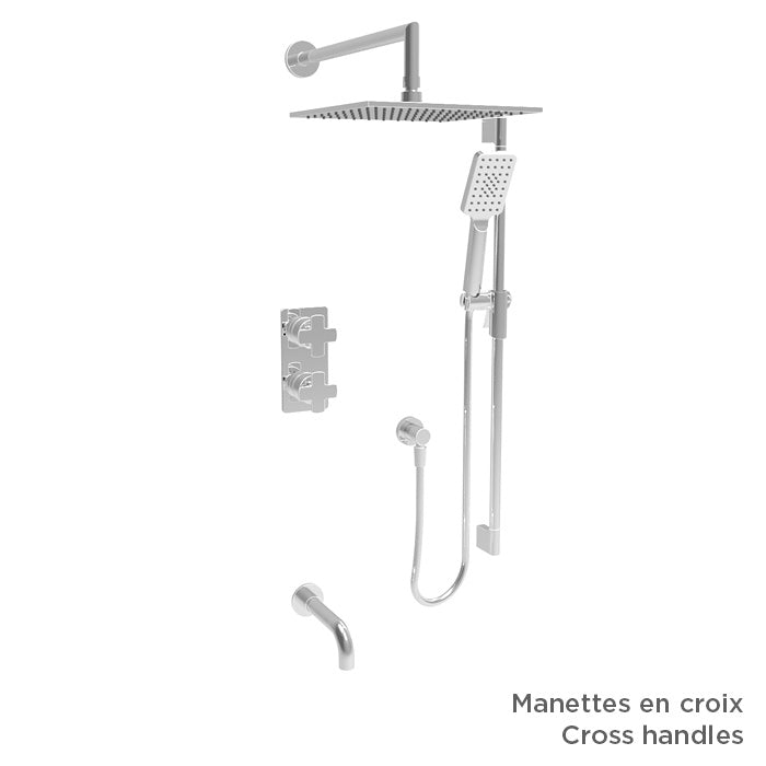 Baril TRO-4304-80 - Chrome - shown with optional M80-9520-220-CC handle kit, sold separately; rough-in sold separately