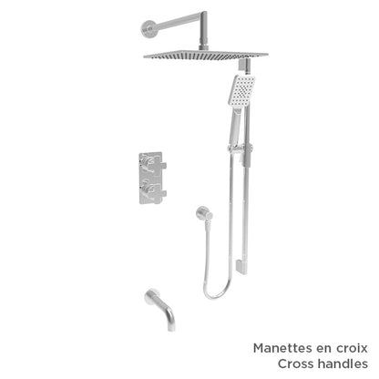 Baril TRO-4304-80 - Chrome - shown with optional M80-9520-220-CC handle kit, sold separately; rough-in sold separately