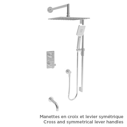 Baril TRO-4304-80 - Chrome - shown with optional M80-9520-230-CC handle kit, sold separately; rough-in sold separately