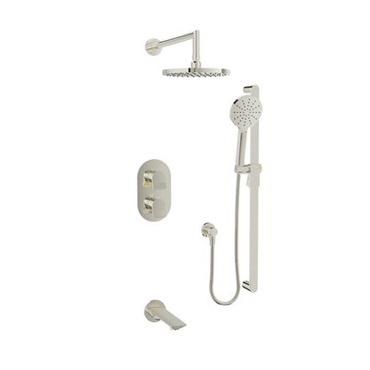 Baril Profile B46 Complete Thermostatic Pressure-Balanced Tub & Shower Kit - Polished Nickel
