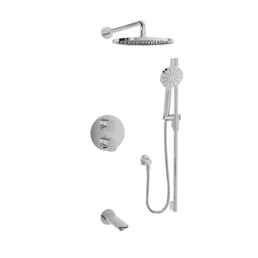 Baril Sens B45 Complete Thermostatic Pressure-Balanced Tub & Shower Kit - Polished Chrome