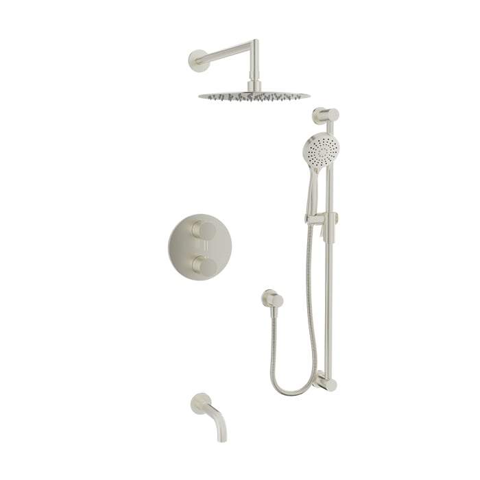 Baril Zip B66 Complete Thermostatic Pressure-Balanced Shower Kit - Brushed Nickel
