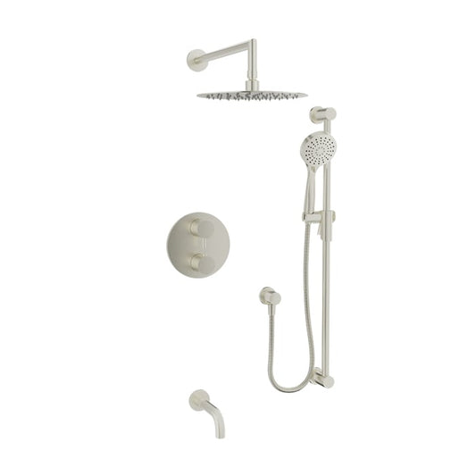 Baril Zip B66 Complete Thermostatic Pressure-Balanced Shower Kit - Brushed Nickel
