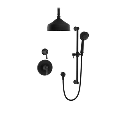 Baril Tradition B72 Complete Thermostatic Shower Kit - Matte Black