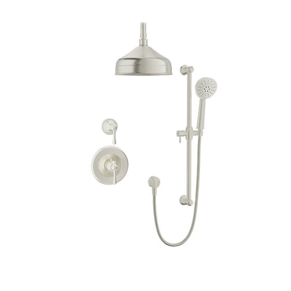 Baril Tradition B72 Complete Thermostatic Shower Kit - Brushed Nickel