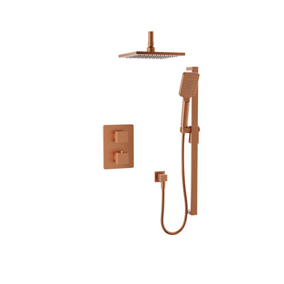 Baril Rec B05 Complete Thermostatic Pressure-Balanced Shower Kit - Satin Copper