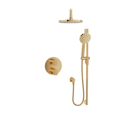 Baril Sens B45 Complete Thermostatic Pressure-Balanced Shower Kit - Gold