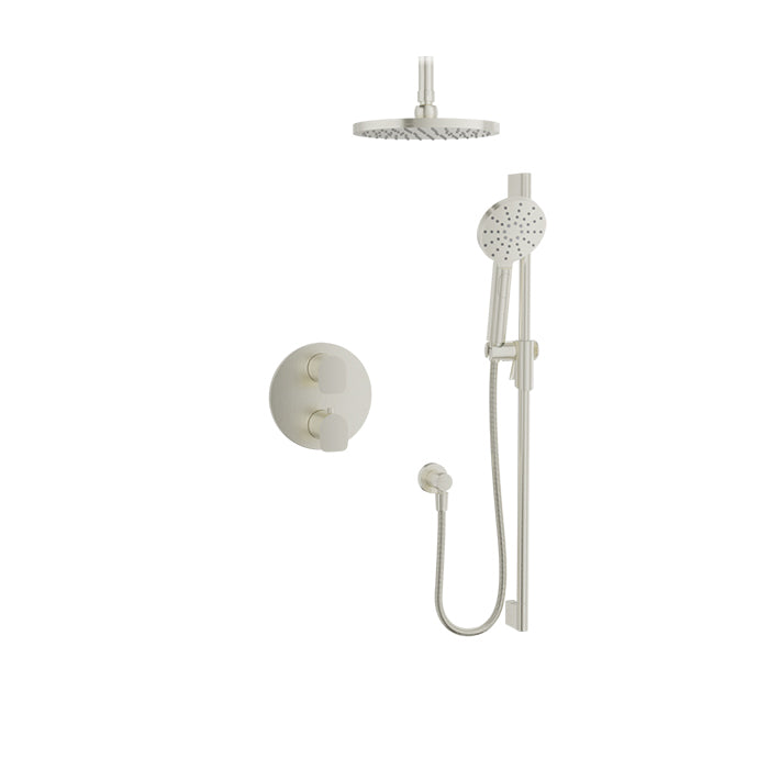 Baril Sens B45 Complete Thermostatic Pressure-Balanced Shower Kit - Brushed Nickel