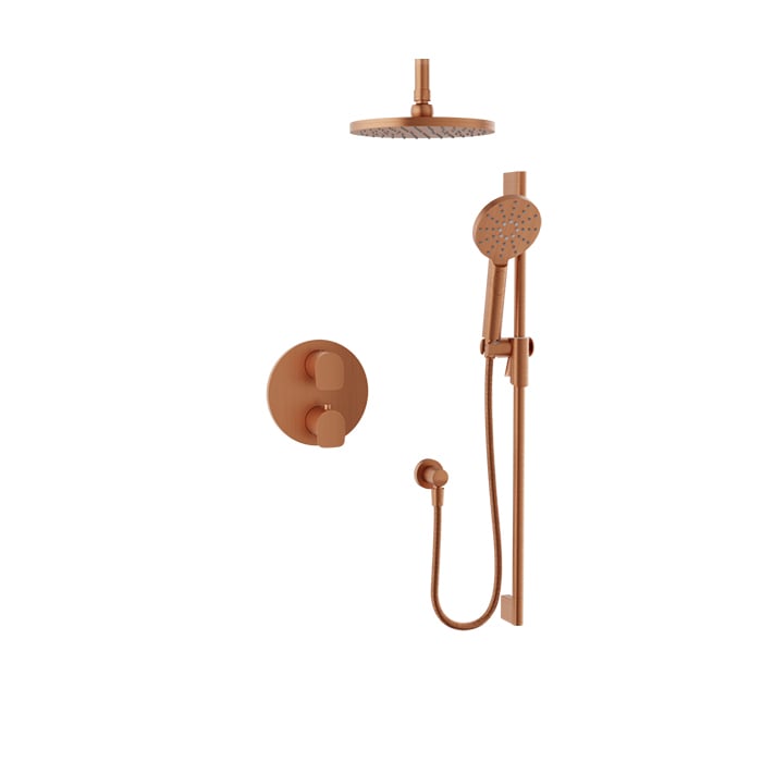Baril Sens B45 Complete Thermostatic Pressure-Balanced Shower Kit - Satin Copper