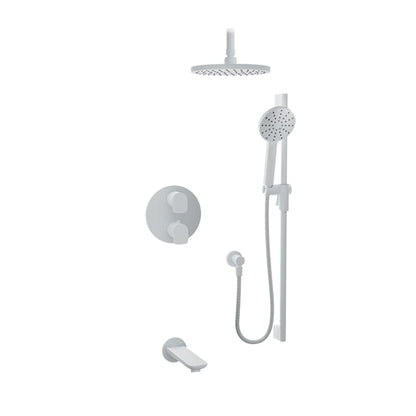 Baril Sens B45 Complete Thermostatic Pressure-Balanced Tub & Shower Kit - White