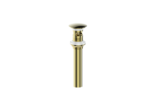 Vogt Mushroom Pop-Up Drain With Overflow in Brushed Gold - PU.201.BG