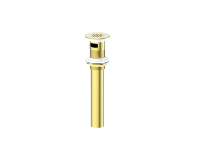 Vogt Grid Drain With Overflow in Brushed Gold - PU.401.BG