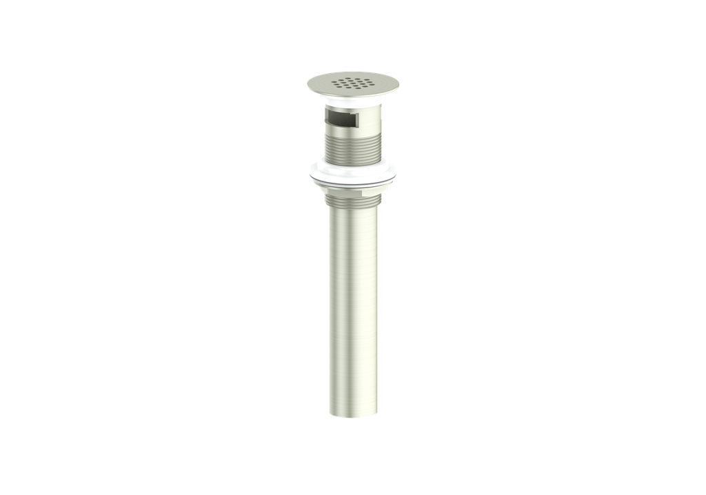 Vogt Grid Drain With Overflow in Brushed Nickel - PU.401.BN