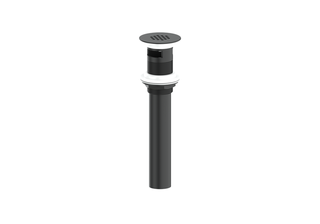 Vogt Grid Drain With Overflow in Matte Black - PU.401.MB
