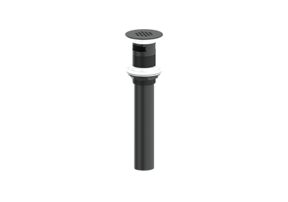 Vogt Grid Drain With Overflow in Matte Black - PU.401.MB