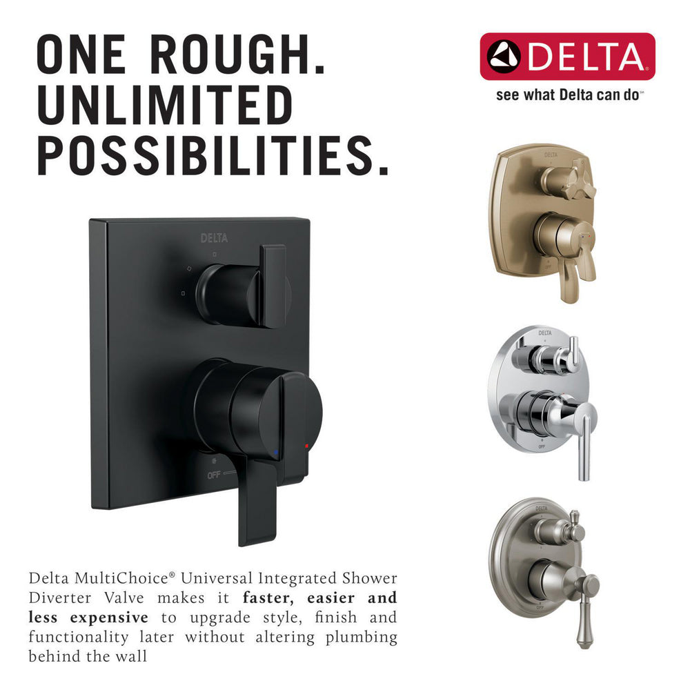 Delta MultiChoice Universal Integrated Shower Diverter Rough Universal Inlets / Outlets - R22000
