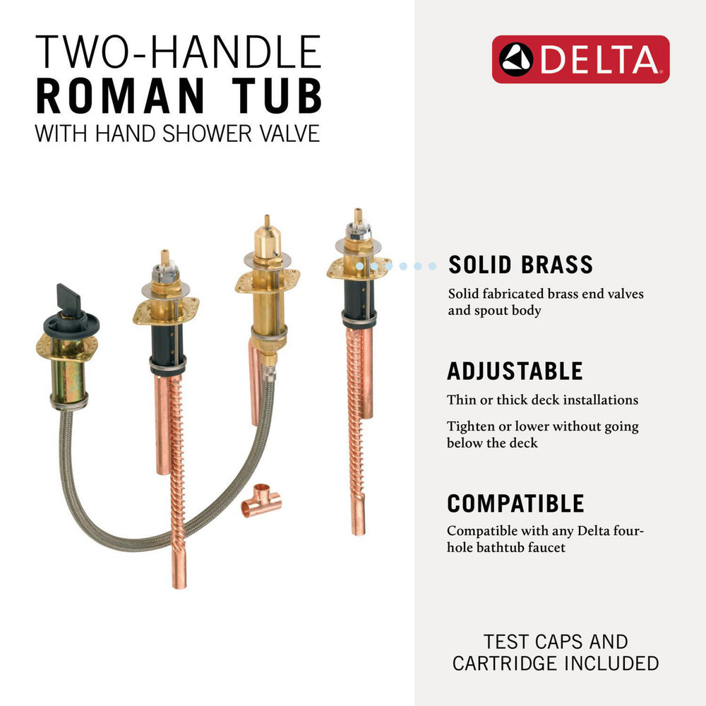 Delta Roughin Plug Delta Flexible Rough-In For 4-Hole Roman Tub Faucet (Copper Connection ...