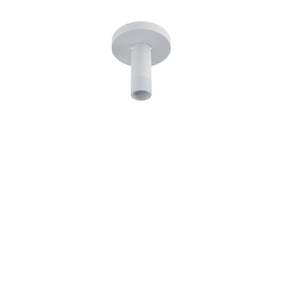 Baril 3 Inch Ceiling-Mounted Shower Arm, Round Flange - White