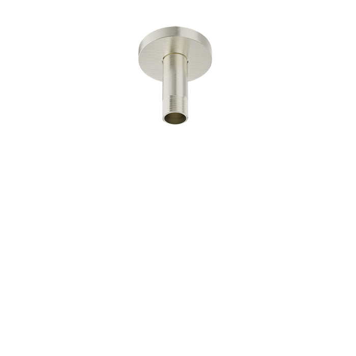 Baril 3 Inch Ceiling-Mounted Shower Arm, Round Flange - Brushed Nickel