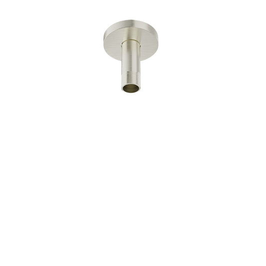 Baril 3 Inch Ceiling-Mounted Shower Arm, Round Flange - Brushed Nickel