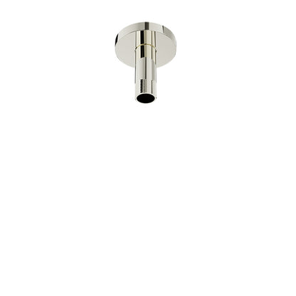 Baril 3 Inch Ceiling-Mounted Shower Arm, Round Flange - Polished Nickel