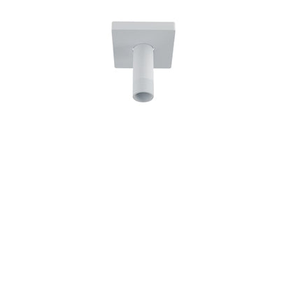 Baril 3 Inch Ceiling-Mounted Shower Arm, Square Flange - White