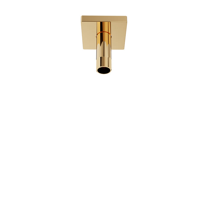 Baril 3 Inch Ceiling-Mounted Shower Arm, Square Flange - Gold