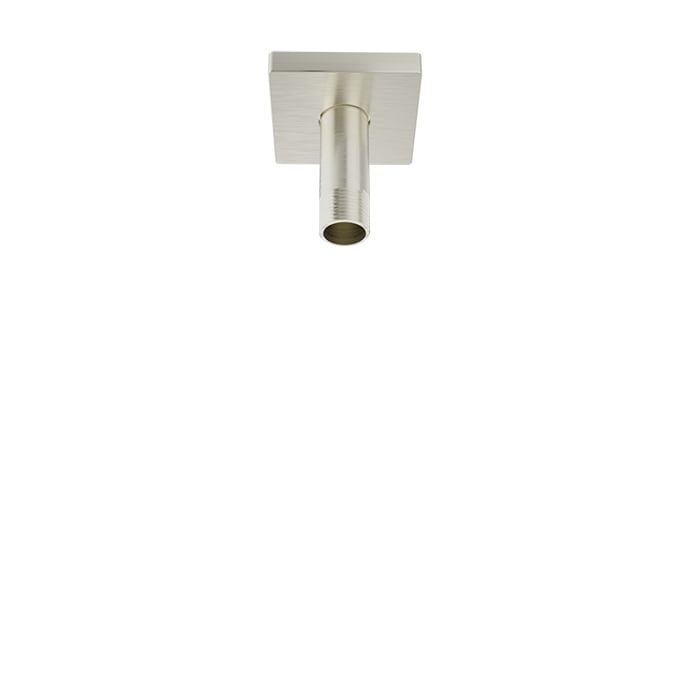 Baril 3 Inch Ceiling-Mounted Shower Arm, Square Flange - Brushed Nickel