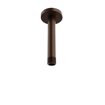 Baril 6 Inch Ceiling-Mounted Shower Arm, Round Flange - Venetian Bronze
