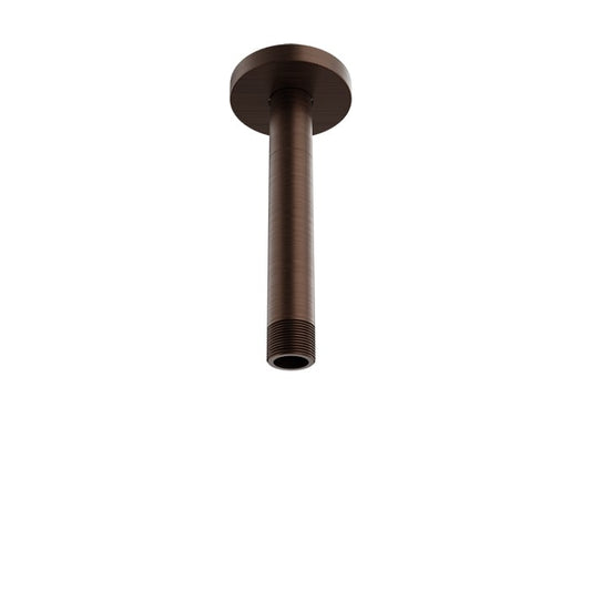 Baril 6 Inch Ceiling-Mounted Shower Arm, Round Flange - Venetian Bronze