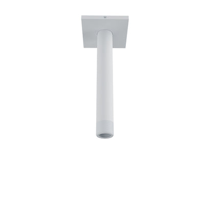 Baril 6 Inch Ceiling-Mounted Shower Arm, Square Flange - White