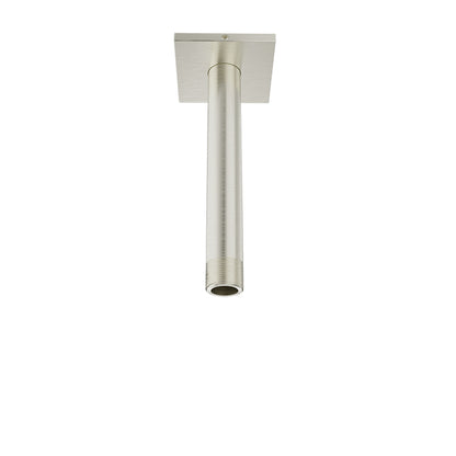 Baril 6 Inch Ceiling-Mounted Shower Arm, Square Flange - Brushed Nickel