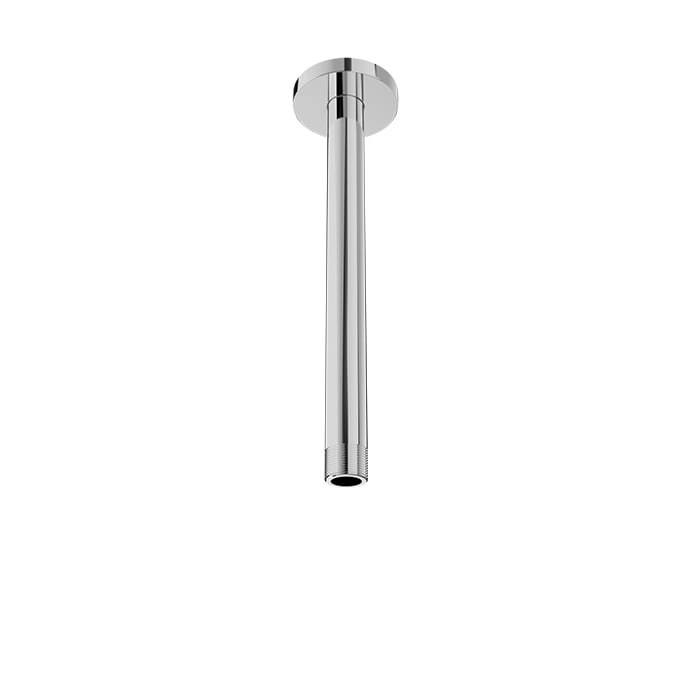 Baril 9 Inch Ceiling-Mounted Shower Arm, Round Flange - Polished Chrome