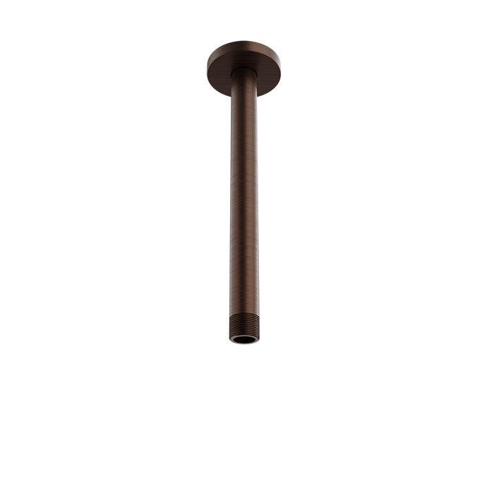 Baril 9 Inch Ceiling-Mounted Shower Arm, Round Flange - Venetian Bronze