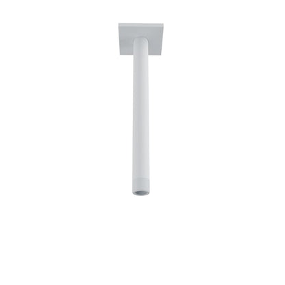 Baril 9 Inch Ceiling-Mounted Shower Arm, Square Flange - White