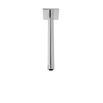 Baril 9 Inch Ceiling-Mounted Shower Arm, Square Flange - Polished Chrome