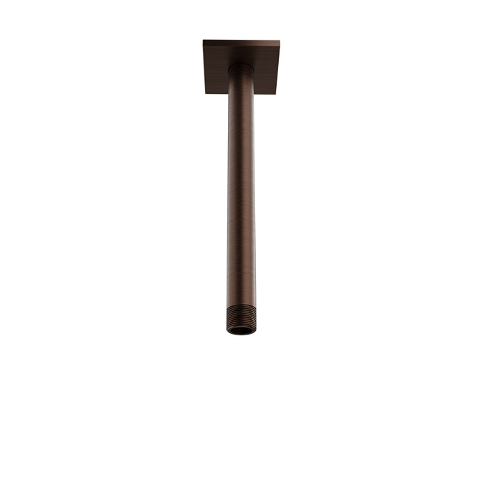Baril 9 Inch Ceiling-Mounted Shower Arm, Square Flange - Venetian Bronze