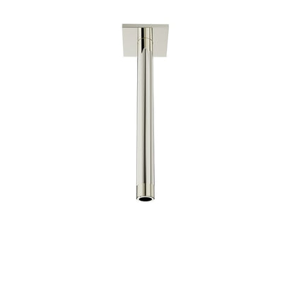 Baril 9 Inch Ceiling-Mounted Shower Arm, Square Flange - Polished Nickel