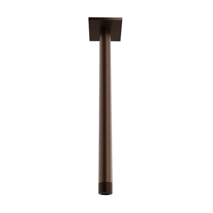 Baril 12 Inch Ceiling-Mounted Shower Arm, Square Flange - Venetian Bronze