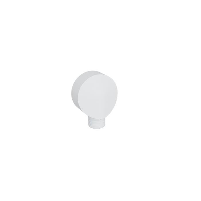Baril Brass Wall Supply Elbow for Hand Shower - White