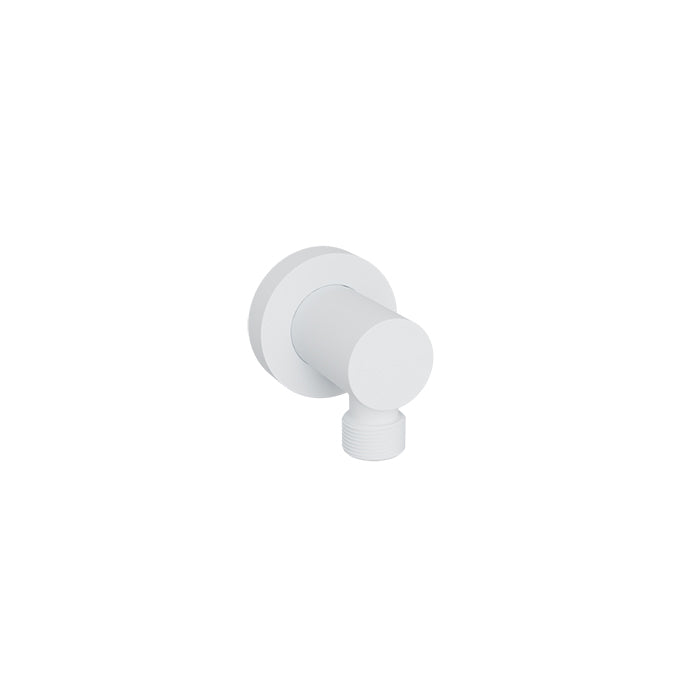 Baril Brass Wall Supply Elbow for Hand Shower - White