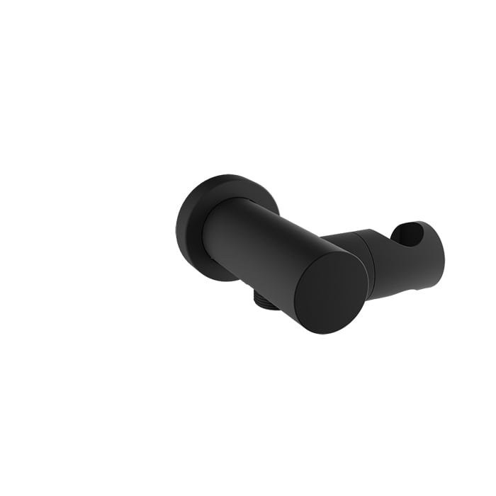 Baril Brass Wall Supply Elbow for Hand Shower - Matte Black